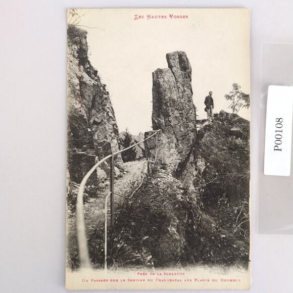 Vintage 1930s Les Hautes High Vosges Mountains Trail France B&W Photograph - Picture 1 of 2